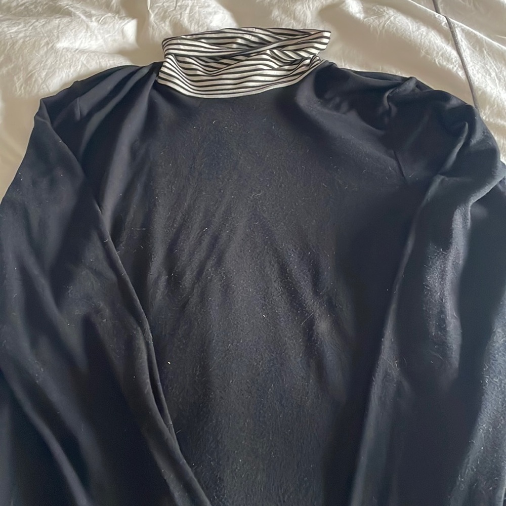 Black turtleneck sweater
